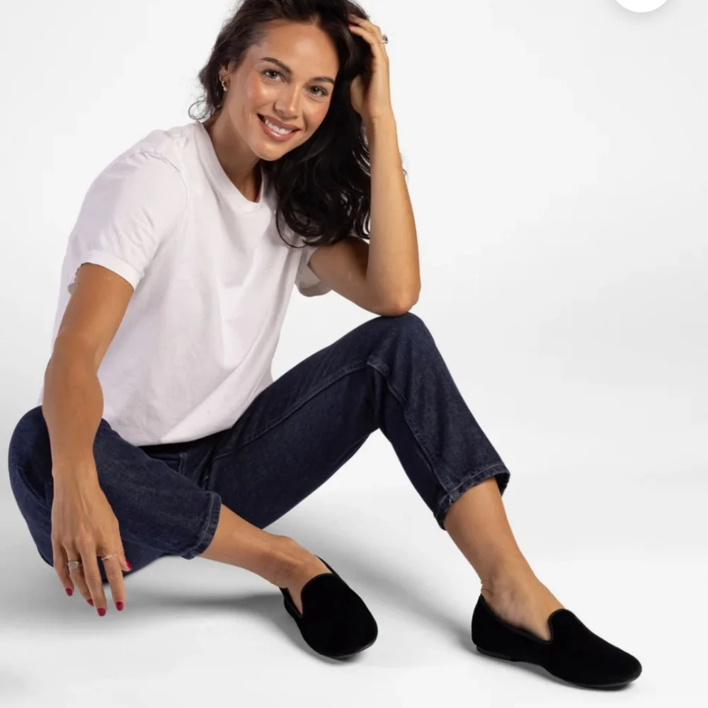 Birdies | The Starling Velvet Flat Loafer Size 6.5 Black Slip-on Preppy Academia